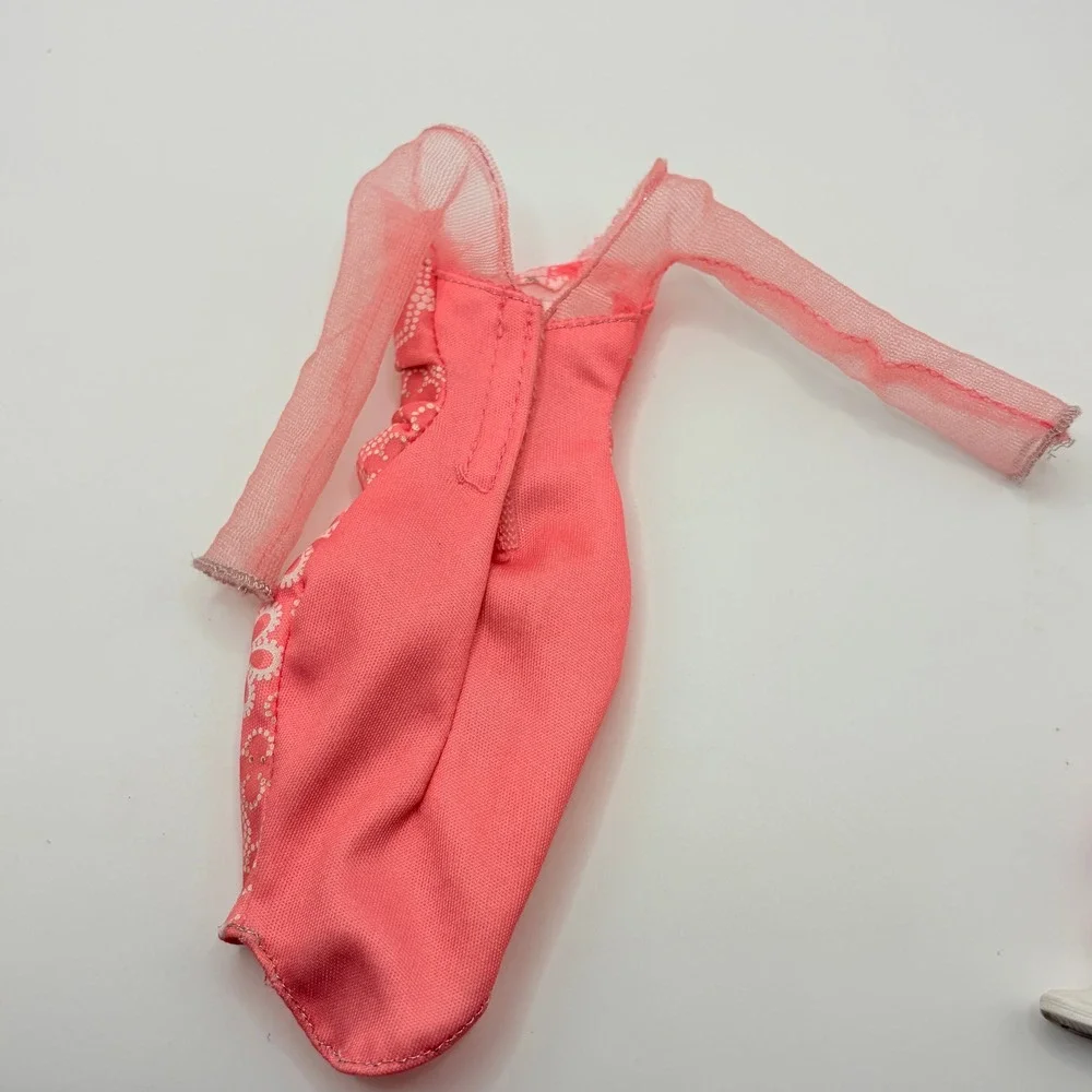 Barbie Stroll n Play Pups Replacement Dress Pink Floral Outfit Shoes Bag Set